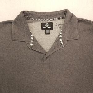 Volcom Short Sleeve Casual Collared Polo Shirt Adult Mens Size L Gray 16965